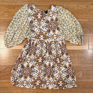 Art & Class Multicolor Patterned Kids Dress